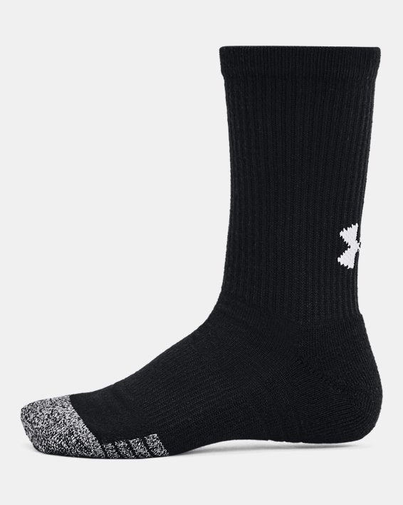 Jugendliche HeatGear® Crew Socken – 3er-Pack, Black, pdpMainDesktop image number 3